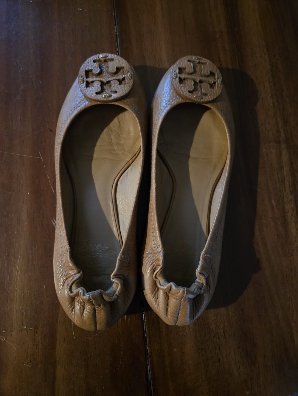 Tory Burch Tan Leather Loafers
